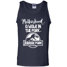 Load image into Gallery viewer, Best Mother’s Day Gift. Motherhood A Walk In The Park Jurassic Park - Tank Top