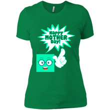 Load image into Gallery viewer, Cute Emoji With Heart Balloon Happy Mother Day - Ladies' Boyfriend T-Shirt