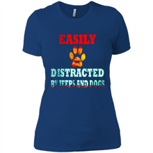 Load image into Gallery viewer, Easily Distracted By Jeeps And Dogs gift shirt for dog mom - Ladies' Boyfriend T-Shirt