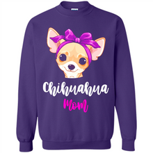 Load image into Gallery viewer, Chihuahua Mom With Purple Hairpin Funny mother’s day Gift For Dog Lovers - Sweatshirt
