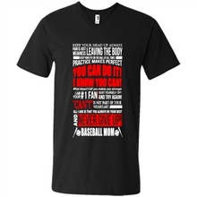 Load image into Gallery viewer, BASEBALL MOM, NEVER GIVE UP Mother’s Day - Men's V-Neck