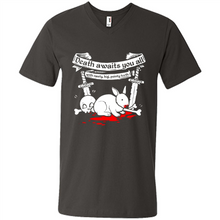 Load image into Gallery viewer, Death Awaits You All With Big Pointy Teeth - Men's V-Neck