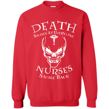 Load image into Gallery viewer, Death Smiles At Everyone Nurses Smile Back Shirt Mothers Day - Sweatshirt