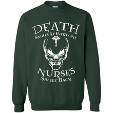 Load image into Gallery viewer, Death Smiles At Everyone Nurses Smile Back Shirt Mothers Day - Sweatshirt
