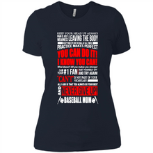 Load image into Gallery viewer, BASEBALL MOM, NEVER GIVE UP Mother’s Day - Ladies' Boyfriend T-Shirt