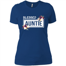 Load image into Gallery viewer, Blessed Auntie Funny Mother’s Day, Birthday Gift For Beloved Aunt - Ladies' Boyfriend T-Shirt