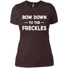 Load image into Gallery viewer, Bow Down to the Freckles Ginger Pride Mother’s Day - Ladies' Boyfriend T-Shirt