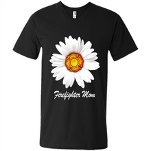 Load image into Gallery viewer, Daisy Firefighter Mom Funny Firefighter Gift Women Sweatshirt On Mother’s Day, Birthday - Men's V-Neck