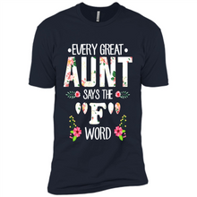 Load image into Gallery viewer, Every Great Aunt Says The F Word mother’s day Gift For Auntie - Premium Short Sleeve T-Shirt