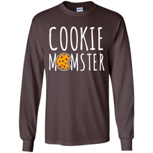 Load image into Gallery viewer, Cookie Momster shirt Mother’s day shirt Baking mom - Long Sleeve T-Shirt