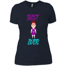 Load image into Gallery viewer, Best Mom Ever Cartoon Mother’s Day - Ladies' Boyfriend T-Shirt