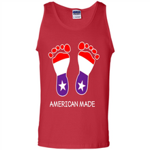 Load image into Gallery viewer, American Made Patriotic Pregnancy Baby Footprints T-shirt Mother’s Day - Tank Top
