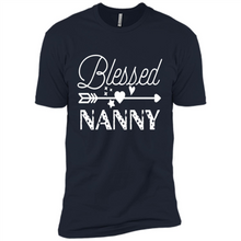 Load image into Gallery viewer, Blessed Nanny Christmas Mother’s Day Birthday Grandma - Premium Short Sleeve T-Shirt