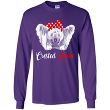 Load image into Gallery viewer, Chinese Crested Mom Tshirt, Birthday Gift, Mother Day Outfit - Long Sleeve T-Shirt