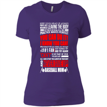 Load image into Gallery viewer, BASEBALL MOM, NEVER GIVE UP Mother’s Day - Ladies' Boyfriend T-Shirt