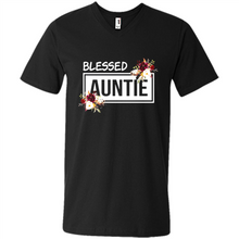 Load image into Gallery viewer, Blessed Auntie Funny Mother’s Day, Birthday Gift For Beloved Aunt - Men's V-Neck