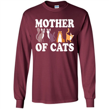 Load image into Gallery viewer, Cats T Shirt Hoodie Mother of Cats Mother’s Day1 - Long Sleeve T-Shirt
