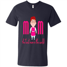 Load image into Gallery viewer, Best Mom World Cartoon Mother’s Day - Men's V-Neck