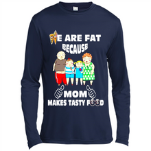 Load image into Gallery viewer, Family We Are Fat Because Mom Makes Tasty Food Mother Day - Canvas Long Sleeve T-Shirt