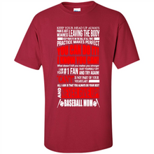 Load image into Gallery viewer, BASEBALL MOM, NEVER GIVE UP Mother’s Day - Shirt