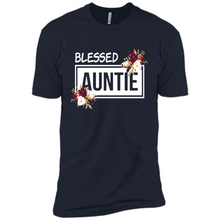 Load image into Gallery viewer, Blessed Auntie Funny Mother’s Day - Premium Short Sleeve T-Shirt