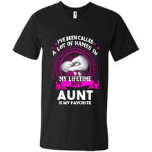 Load image into Gallery viewer, Aunt Is My Favorite Name Sweatshirt Mother’s Day Best Gift - Men's V-Neck