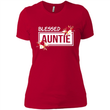 Load image into Gallery viewer, Blessed Auntie Funny Mother’s Day - Ladies' Boyfriend T-Shirt
