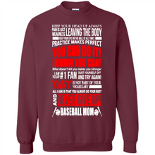 Load image into Gallery viewer, BASEBALL MOM, NEVER GIVE UP Mother’s Day - Sweatshirt