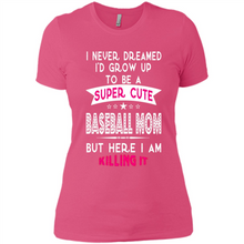 Load image into Gallery viewer, A Super cute Baseball Mom Mother’s Day Gift ideas Funny - Ladies' Boyfriend T-Shirt