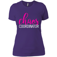 Load image into Gallery viewer, Chaos Coordinator mom is boss Mothers Day - Ladies' Boyfriend T-Shirt