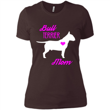 Load image into Gallery viewer, Bull Terrier Mom – Cute Mother’s Day T-Shirt For Dog Lovers - Ladies' Boyfriend T-Shirt