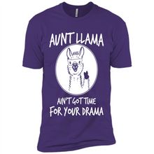 Load image into Gallery viewer, Aunt Llama – Ain’t Got Time For Your Drama – Best Mother’s Day Gift For Auntie - Premium Short Sleeve T-Shirt