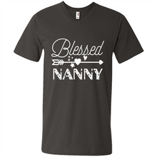 Load image into Gallery viewer, Blessed Nanny Christmas Mother’s Day Birthday Grandma - Men's V-Neck