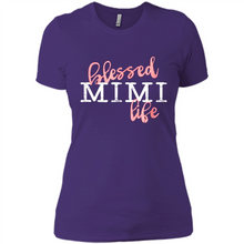 Load image into Gallery viewer, Blessed Mimi Life Shirt Gift for Grandma Mother’s Day - Ladies' Boyfriend T-Shirt