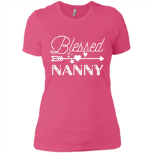 Load image into Gallery viewer, Blessed Nanny Christmas Mother’s Day Birthday Grandma - Ladies' Boyfriend T-Shirt