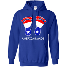 Load image into Gallery viewer, American Made Patriotic Pregnancy Baby Footprints T-shirt Mother’s Day - Hoodie