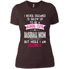 Load image into Gallery viewer, A Super cute Baseball Mom Mother’s Day Gift ideas Funny - Ladies' Boyfriend T-Shirt