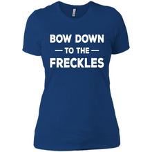 Load image into Gallery viewer, Bow Down to the Freckles Ginger Pride Mother’s Day - Ladies' Boyfriend T-Shirt