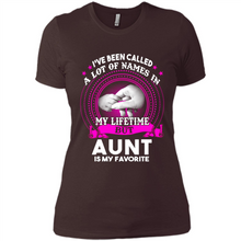 Load image into Gallery viewer, Aunt Is My Favorite Name Sweatshirt Mother’s Day Best Gift - Ladies' Boyfriend T-Shirt