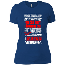 Load image into Gallery viewer, BASEBALL MOM, NEVER GIVE UP Mother’s Day - Ladies' Boyfriend T-Shirt