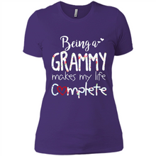 Load image into Gallery viewer, Being A Grandmy Makes My Life Complete – Memorable Mother’s Day Gift For Grandmother - Ladies' Boyfriend T-Shirt