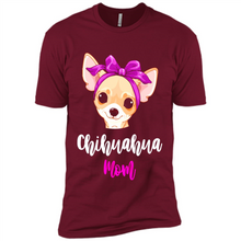 Load image into Gallery viewer, Chihuahua Mom With Purple Hairpin Funny mother’s day Gift For Dog Lovers - Premium Short Sleeve T-Shirt