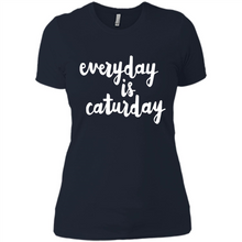 Load image into Gallery viewer, Cats T Shirt Hoodie Everyday Is Caturday Mother’s Day Gift ideas - Ladies' Boyfriend T-Shirt