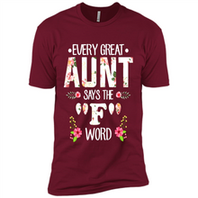 Load image into Gallery viewer, Every Great Aunt Says The F Word mother’s day Gift For Auntie - Premium Short Sleeve T-Shirt