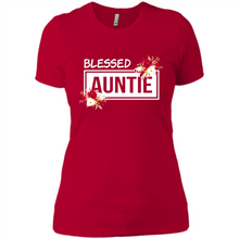 Load image into Gallery viewer, Blessed Auntie Funny Mother’s Day, Birthday Gift For Beloved Aunt - Ladies' Boyfriend T-Shirt