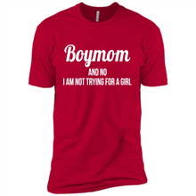 Load image into Gallery viewer, Boy Mom And No I Am Not Trying For A Girl Funny Gift On mother’s day - Premium Short Sleeve T-Shirt