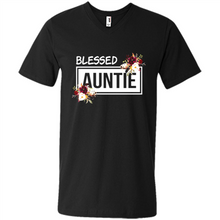 Load image into Gallery viewer, Blessed Auntie Funny Mother’s Day - Men's V-Neck