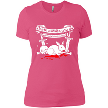 Load image into Gallery viewer, Death Awaits You All With Big Pointy Teeth - Ladies' Boyfriend T-Shirt