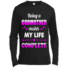 Load image into Gallery viewer, Being A Godmother Makes My Life Complete Funny mother’s day Gift For Beloved Godmother - Canvas Long Sleeve T-Shirt