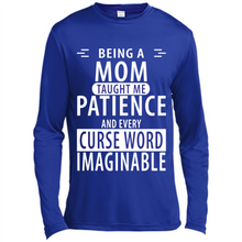 Load image into Gallery viewer, Being A Mom Taught Me Patience – Awesome Gift On Mother’s Day - Canvas Long Sleeve T-Shirt